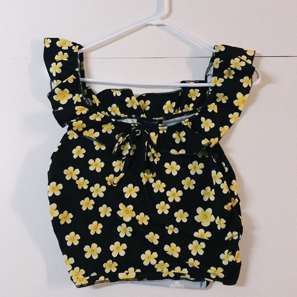 Forever 21 Flower Crop Top